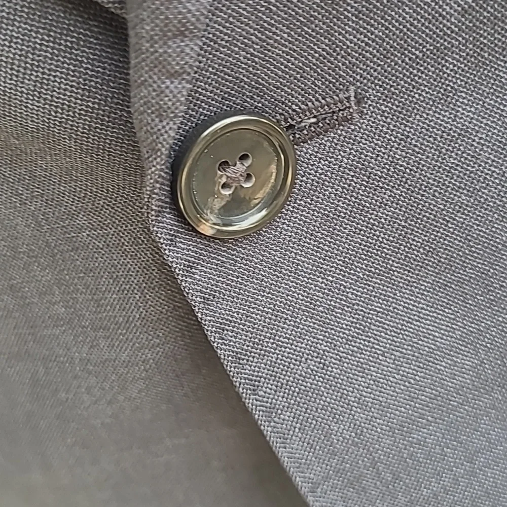 J CREW Ludlow Solid Grey Weave Wool Tollegno 1900 Cloth Sz 36‎ R Mens Sport Coat
